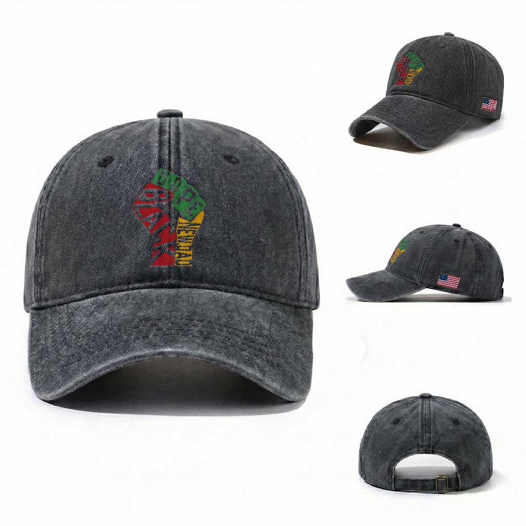 First Fathers Day Black Dad Washed Cotton Baseball Cap New Dad Gift