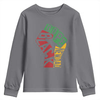 First Fathers Day Black Dad Youth Sweatshirt New Dad Gift