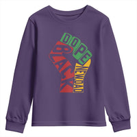 First Fathers Day Black Dad Youth Sweatshirt New Dad Gift
