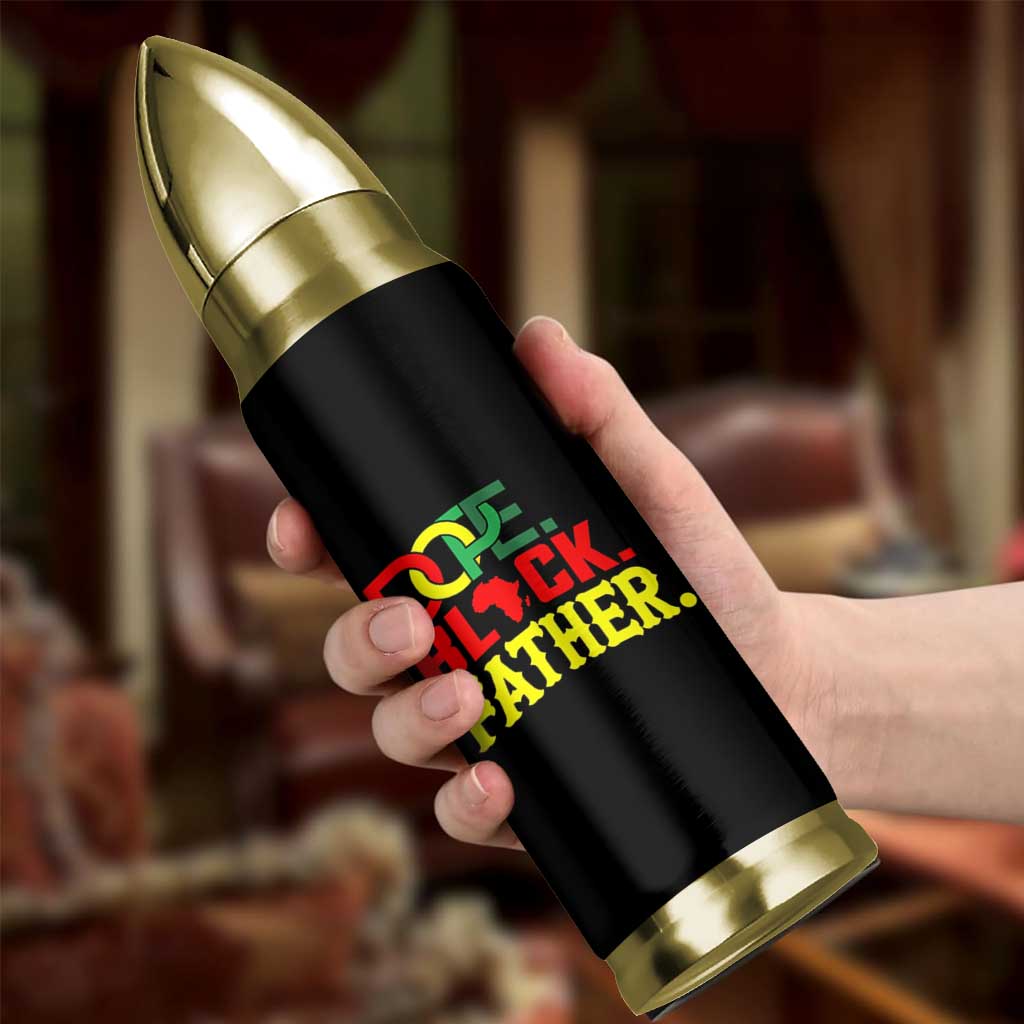 Dope Black Father Bullet Tumbler Proud Black Father Gift