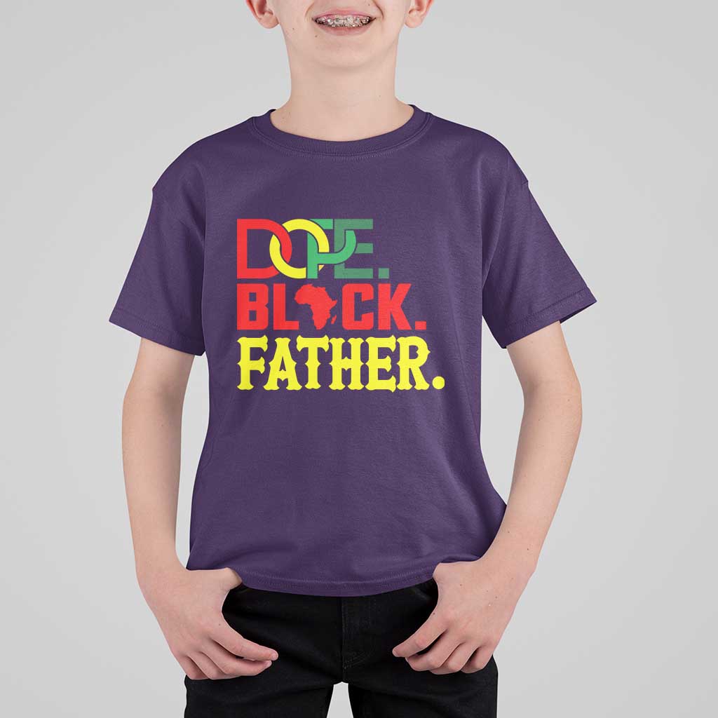 Dope Black Father T Shirt For Kid Proud Black Father Gift
