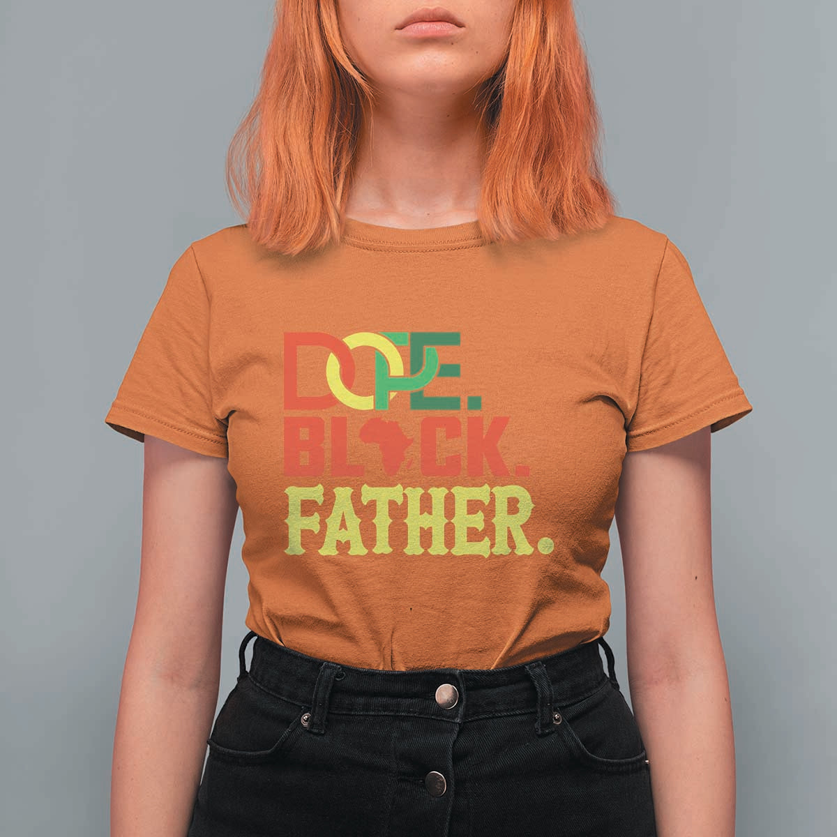 Dope Black Father T Shirt For Women Proud Black Father Gift