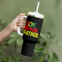 Dope Black Father Tumbler With Handle Proud Black Father Gift