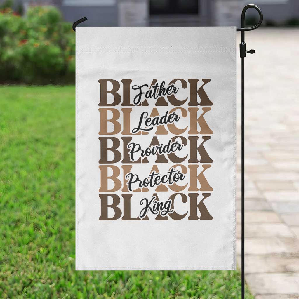 Father Leader Provider Protector King Garden Flag Proud Black Dad Gift