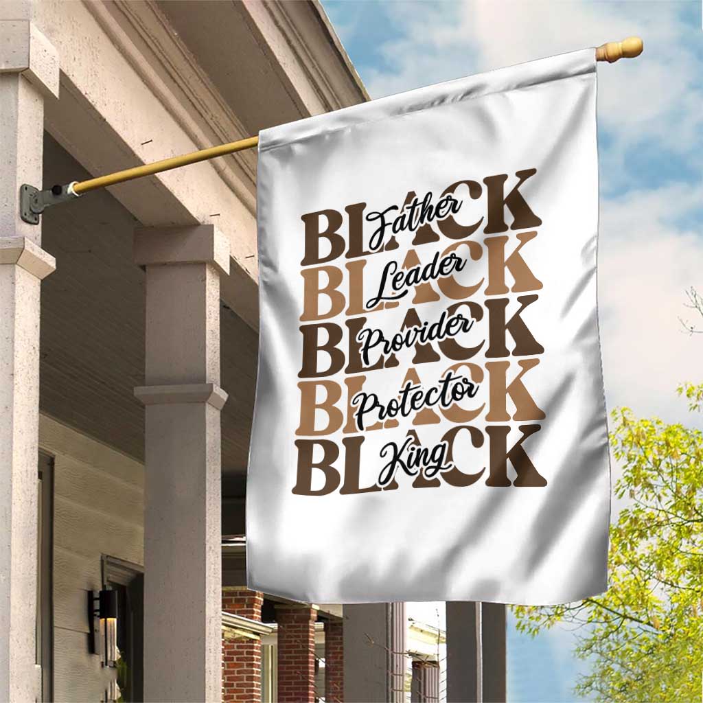 Father Leader Provider Protector King Garden Flag Proud Black Dad Gift