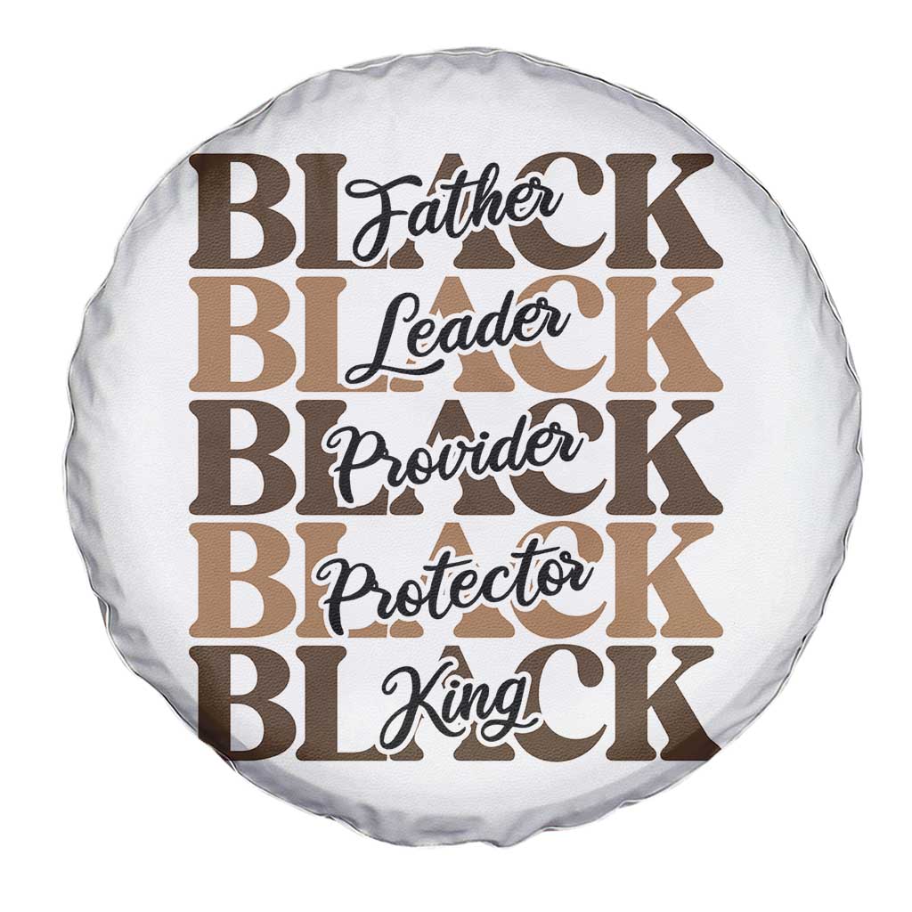 Father Leader Provider Protector King Spare Tire Cover Proud Black Dad Gift