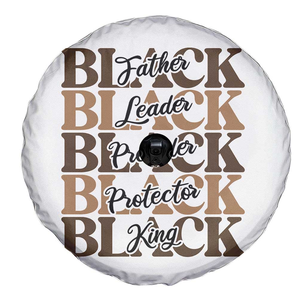 Father Leader Provider Protector King Spare Tire Cover Proud Black Dad Gift