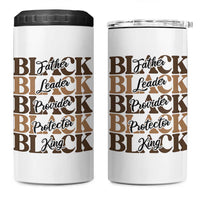 Father Leader Provider Protector King 4 in 1 Can Cooler Tumbler Proud Black Dad Gift