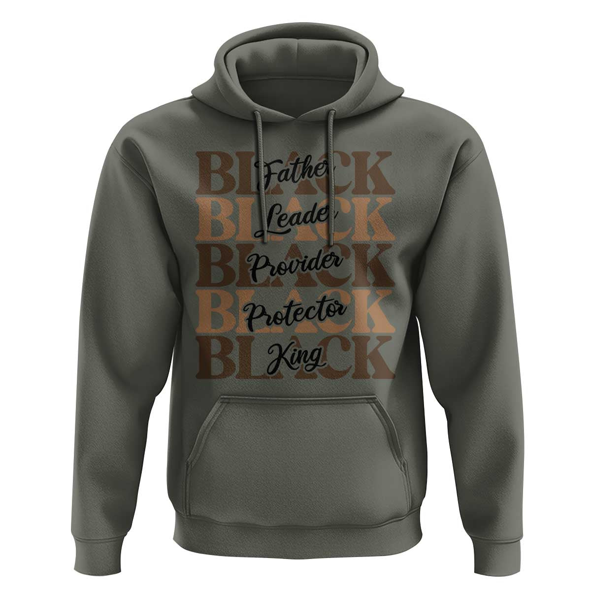 Father Leader Provider Protector King Hoodie Proud Black Dad Gift