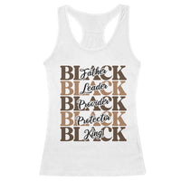 Father Leader Provider Protector King Racerback Tank Top Proud Black Dad Gift