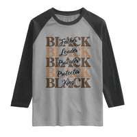 Father Leader Provider Protector King Raglan Shirt Proud Black Dad Gift