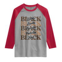Father Leader Provider Protector King Raglan Shirt Proud Black Dad Gift