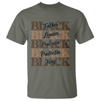 Father Leader Provider Protector King T Shirt Proud Black Dad Gift