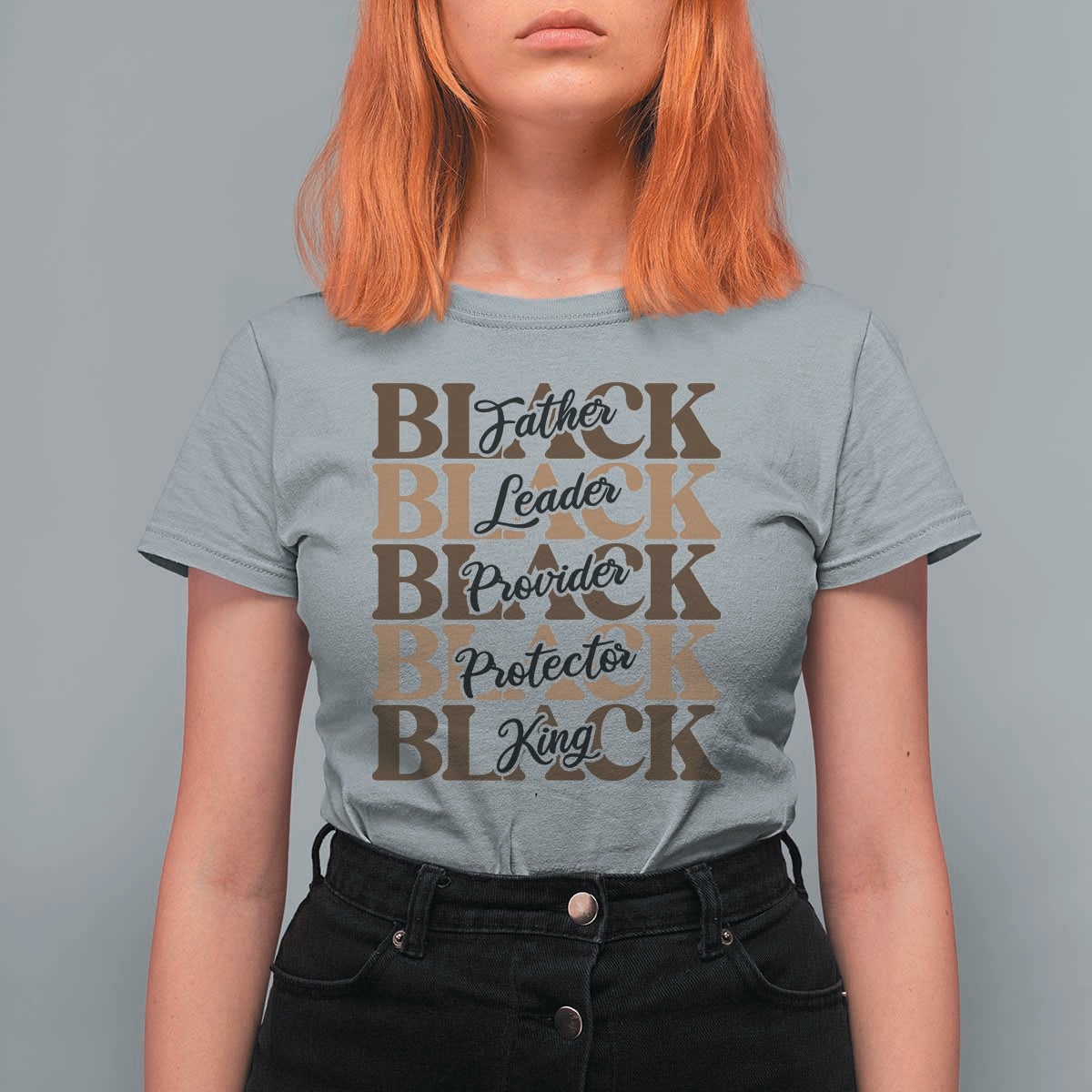 Father Leader Provider Protector King T Shirt For Women Proud Black Dad Gift