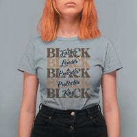 Father Leader Provider Protector King T Shirt For Women Proud Black Dad Gift
