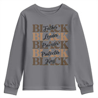 Father Leader Provider Protector King Youth Sweatshirt Proud Black Dad Gift