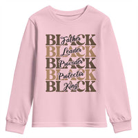 Father Leader Provider Protector King Youth Sweatshirt Proud Black Dad Gift
