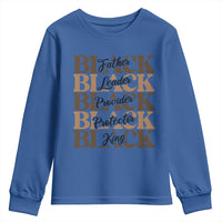 Father Leader Provider Protector King Youth Sweatshirt Proud Black Dad Gift