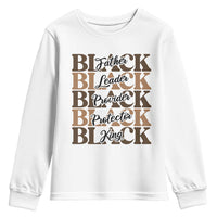 Father Leader Provider Protector King Youth Sweatshirt Proud Black Dad Gift