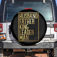 Husband Father King Leader Man Spare Tire Cover Proud Black Dad Gift
