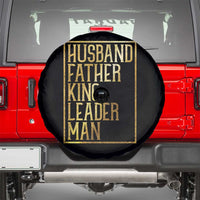 Husband Father King Leader Man Spare Tire Cover Proud Black Dad Gift