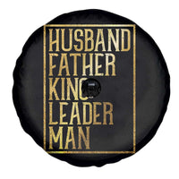 Husband Father King Leader Man Spare Tire Cover Proud Black Dad Gift