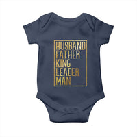 Husband Father King Leader Man Baby Onesie Proud Black Dad Gift