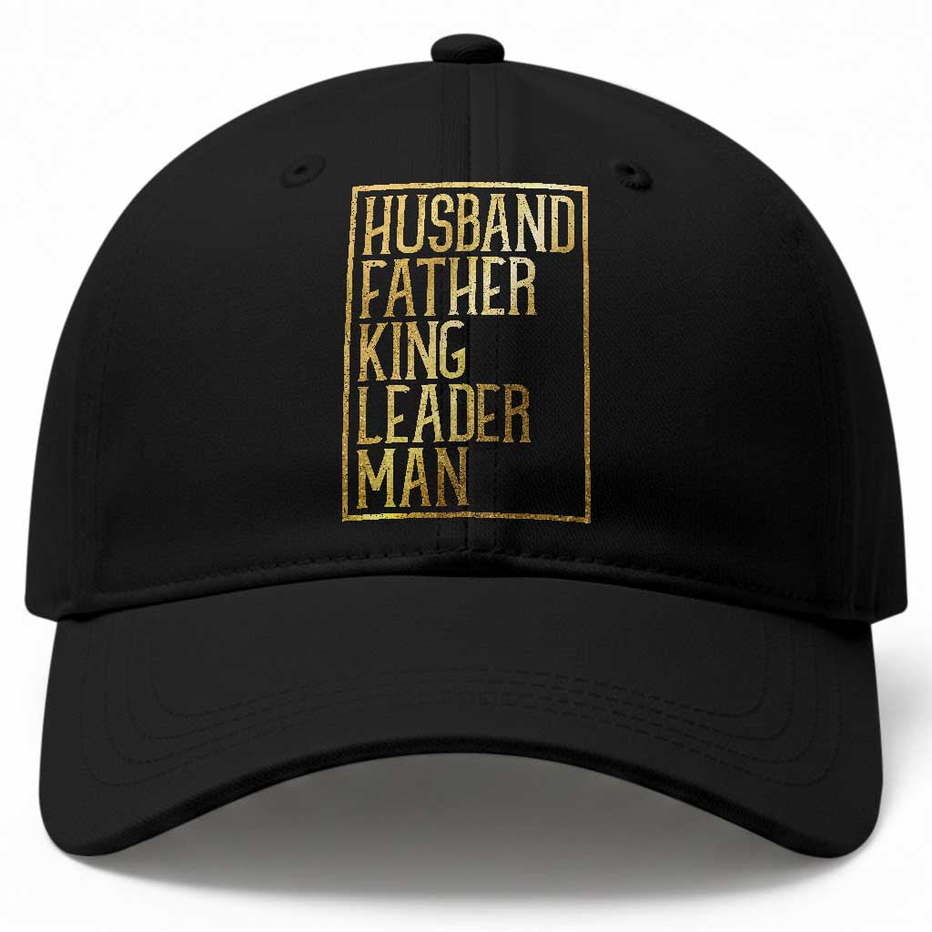 Husband Father King Leader Man Baseball Cap Proud Black Dad Gift