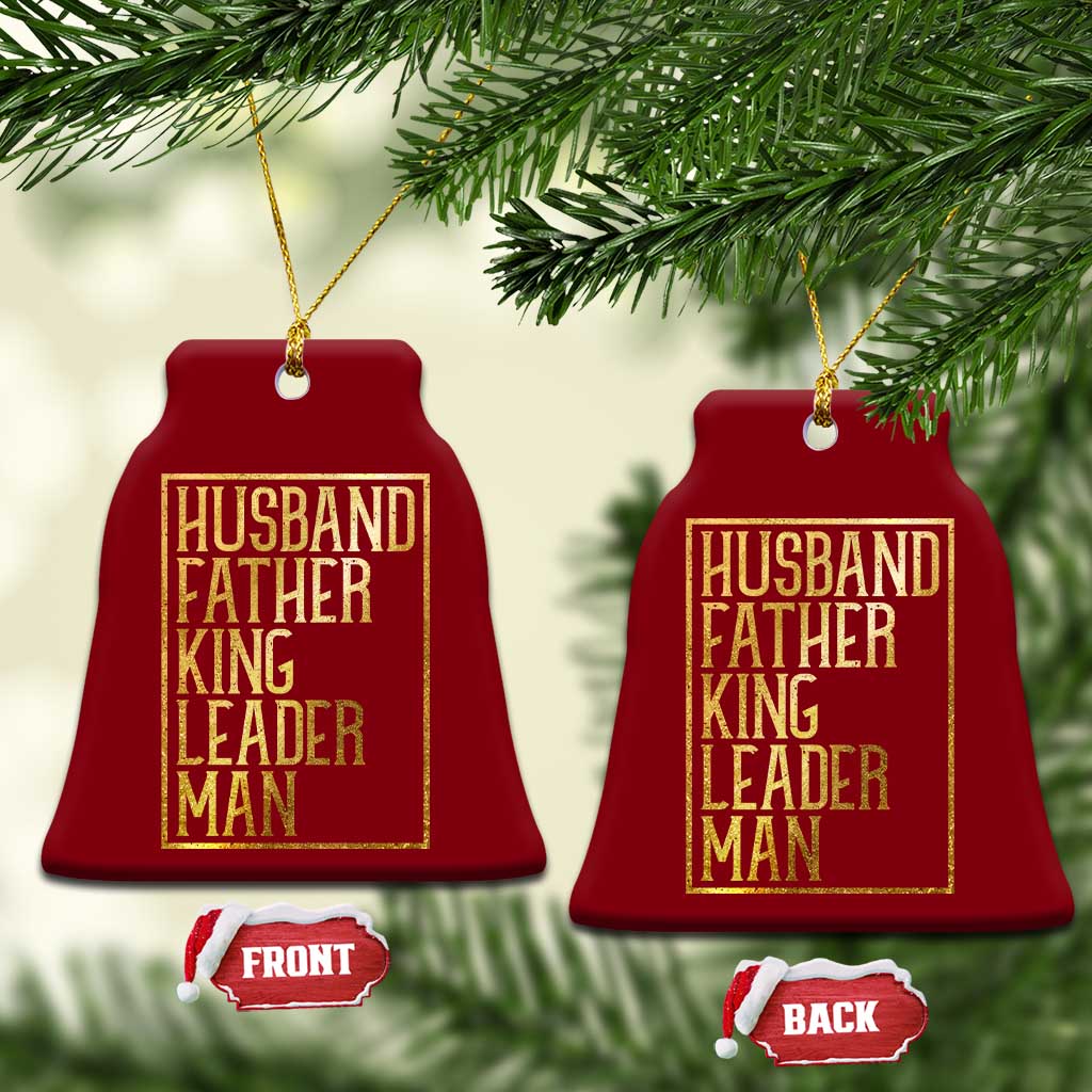 Husband Father King Leader Man Ceramic Ornament Proud Black Dad Gift