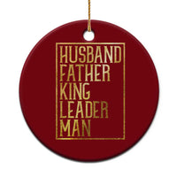 Husband Father King Leader Man Ceramic Ornament Proud Black Dad Gift