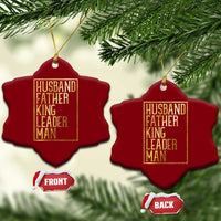 Husband Father King Leader Man Ceramic Ornament Proud Black Dad Gift