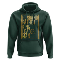 Husband Father King Leader Man Hoodie Proud Black Dad Gift
