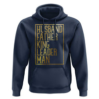 Husband Father King Leader Man Hoodie Proud Black Dad Gift