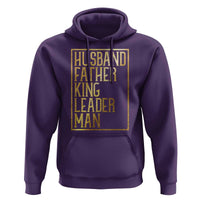 Husband Father King Leader Man Hoodie Proud Black Dad Gift