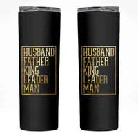 Husband Father King Leader Man Skinny Tumbler Proud Black Dad Gift