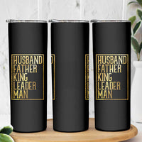 Husband Father King Leader Man Skinny Tumbler Proud Black Dad Gift