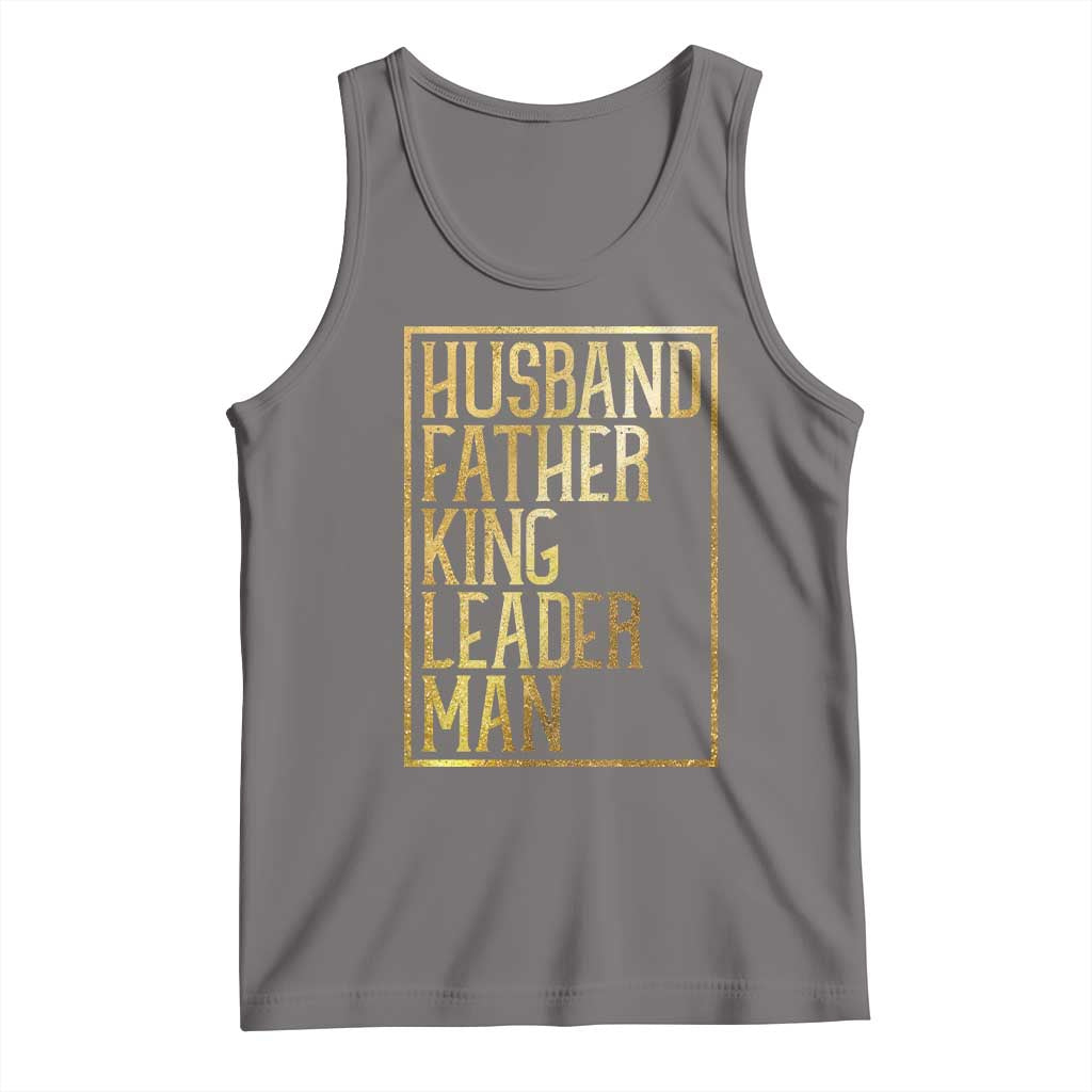 Husband Father King Leader Man Tank Top Proud Black Dad Gift