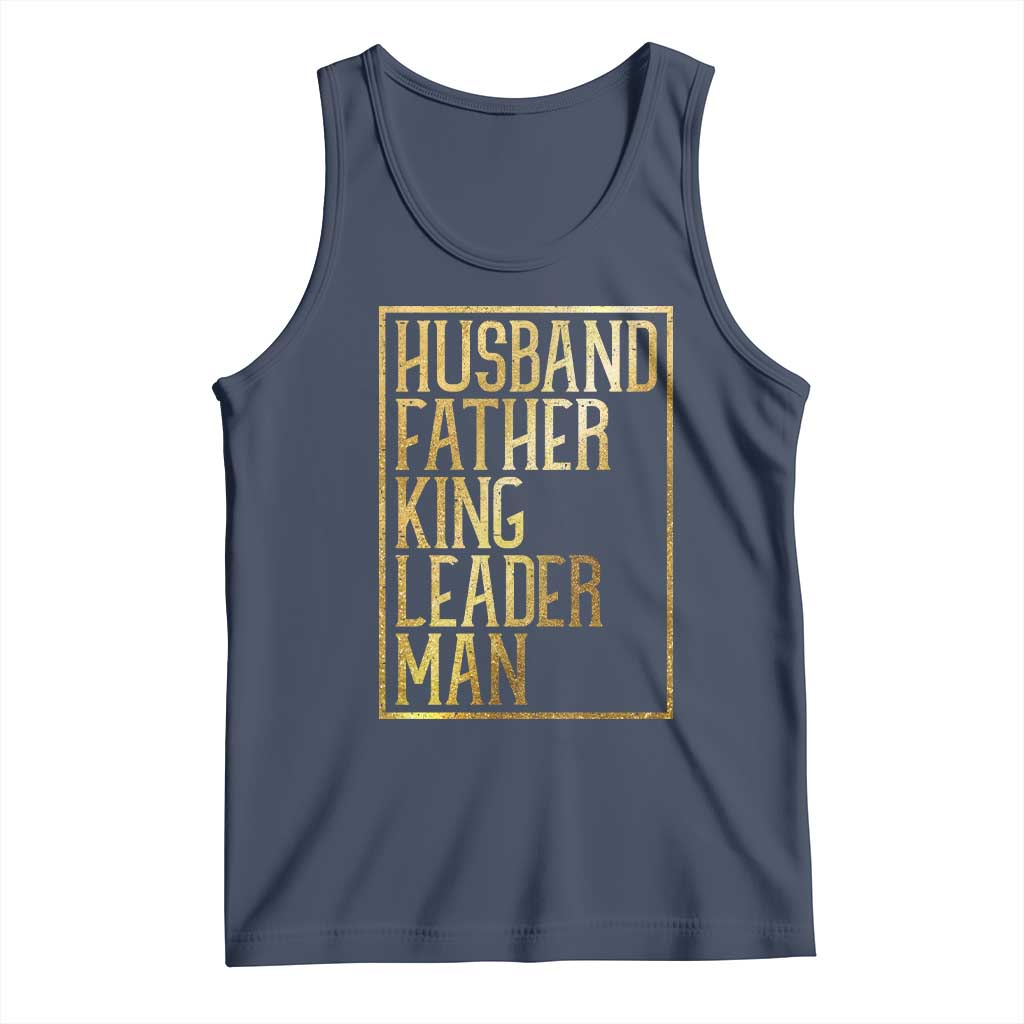 Husband Father King Leader Man Tank Top Proud Black Dad Gift