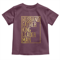 Husband Father King Leader Man Toddler T Shirt Proud Black Dad Gift