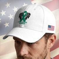 Liver Cancer Angel Warrior Wings Baseball Cap Green Ribbon Awareness Support Gift