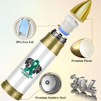 Liver Cancer Angel Warrior Wings Bullet Tumbler Green Ribbon Awareness Support Gift