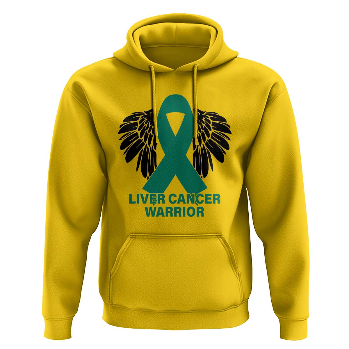 Liver Cancer Angel Warrior Wings Hoodie Green Ribbon Awareness Support Gift