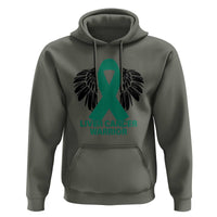 Liver Cancer Angel Warrior Wings Hoodie Green Ribbon Awareness Support Gift