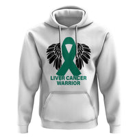 Liver Cancer Angel Warrior Wings Hoodie Green Ribbon Awareness Support Gift