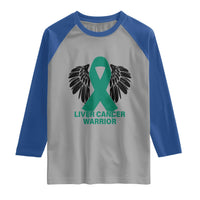 Liver Cancer Angel Warrior Wings Raglan Shirt Green Ribbon Awareness Support Gift