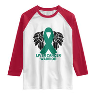 Liver Cancer Angel Warrior Wings Raglan Shirt Green Ribbon Awareness Support Gift