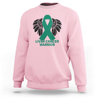 Liver Cancer Angel Warrior Wings Sweatshirt Green Ribbon Awareness Support Gift