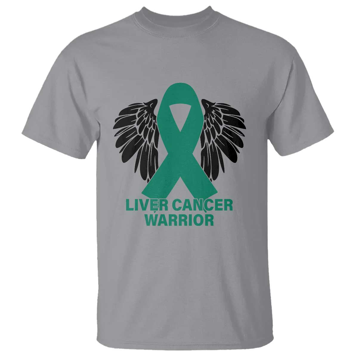 Liver Cancer Angel Warrior Wings T Shirt Green Ribbon Awareness Support Gift