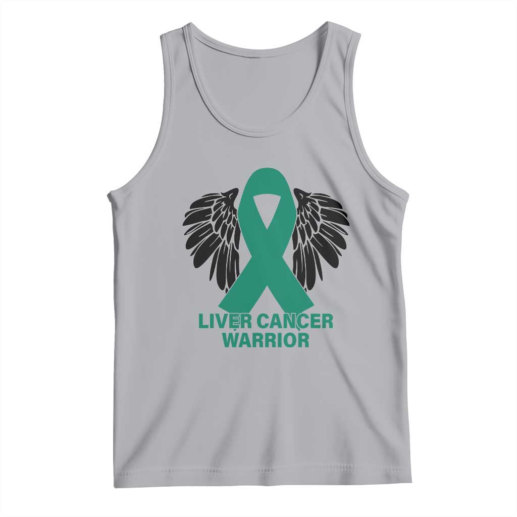 Liver Cancer Angel Warrior Wings Tank Top Green Ribbon Awareness Support Gift