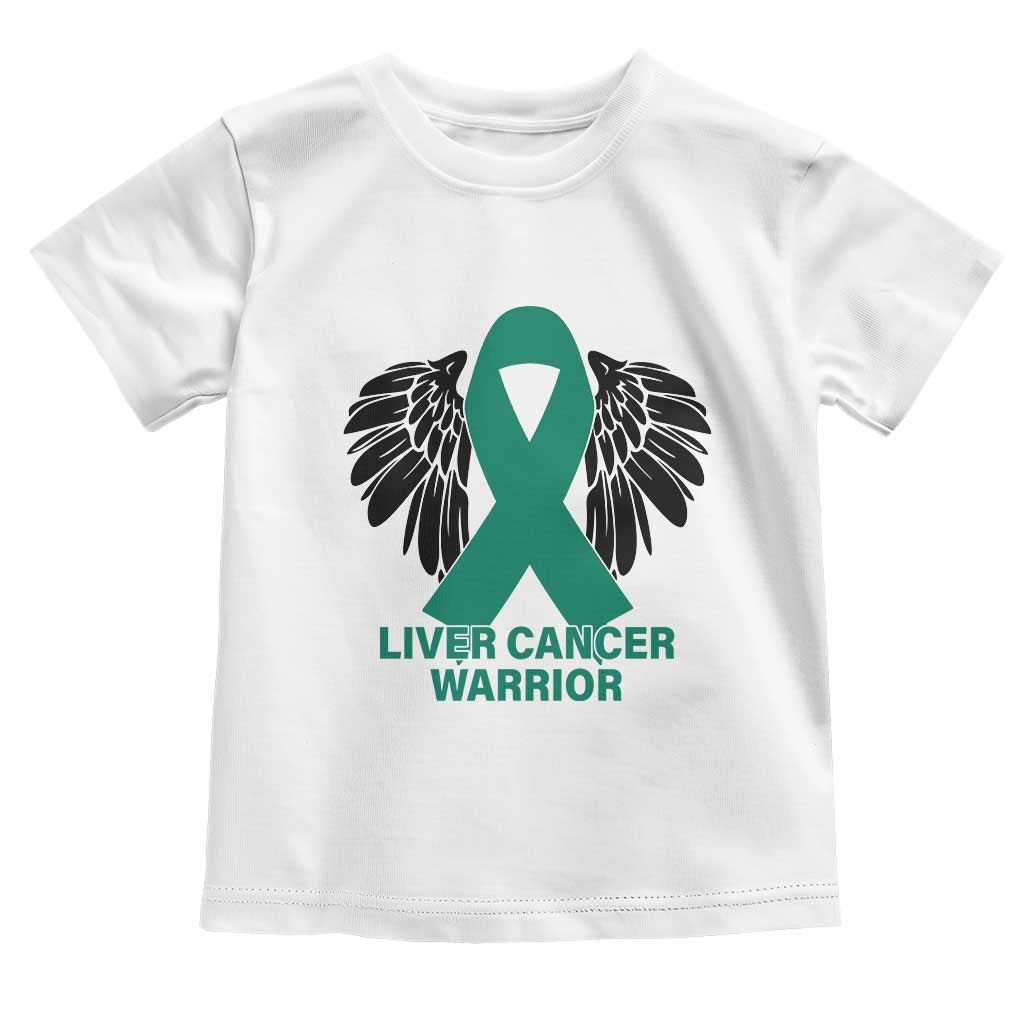 Liver Cancer Angel Warrior Wings Toddler T Shirt Green Ribbon Awareness Support Gift